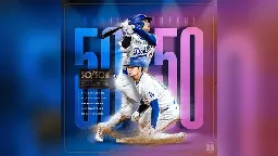 大谷翔平選手がメジャーリーグで前人未踏のシーズン50本塁打＆50盗塁を達成